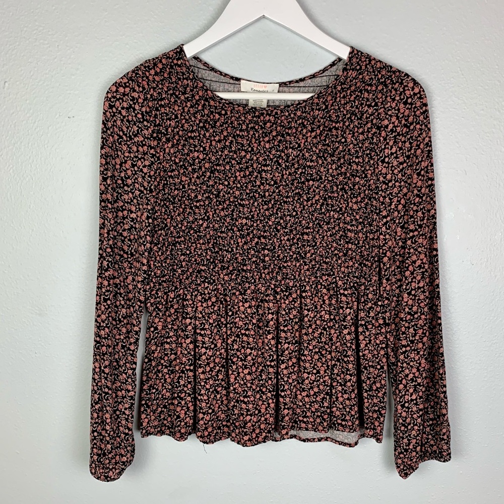 Urban Romantics Smocked Long Sleeve Blouse | Sz Sm